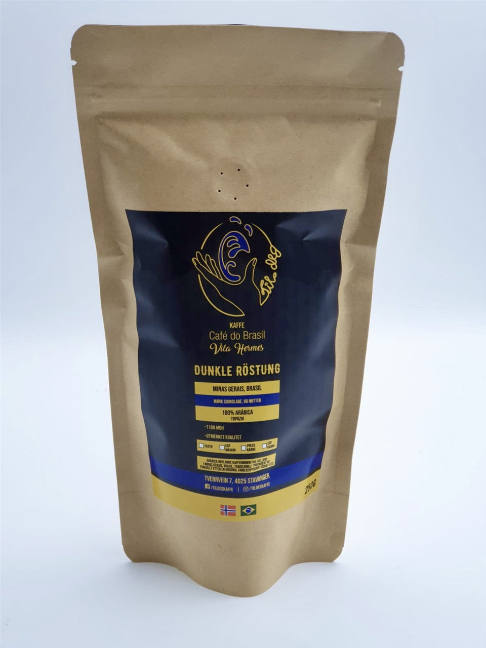 Balansert mørk-brent topázio 250g